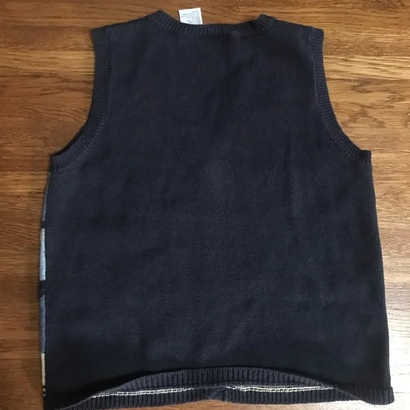 SOLD vintage Teacher sweater vest cardigan L M 90s academia - Picture 5 of 5